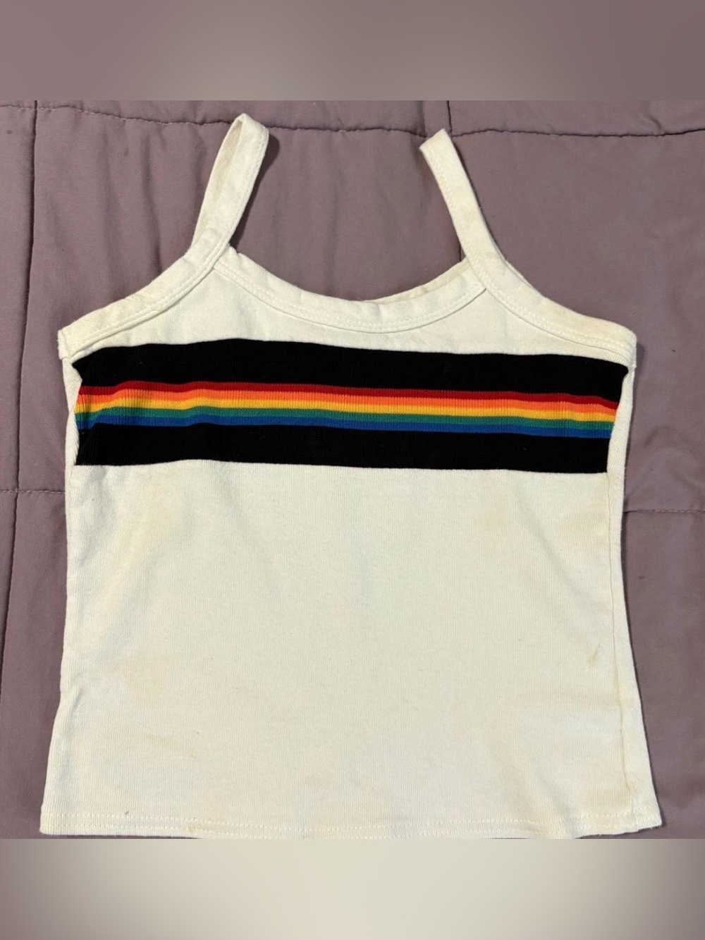 Vintage Kid/Teen Rainbow Tank